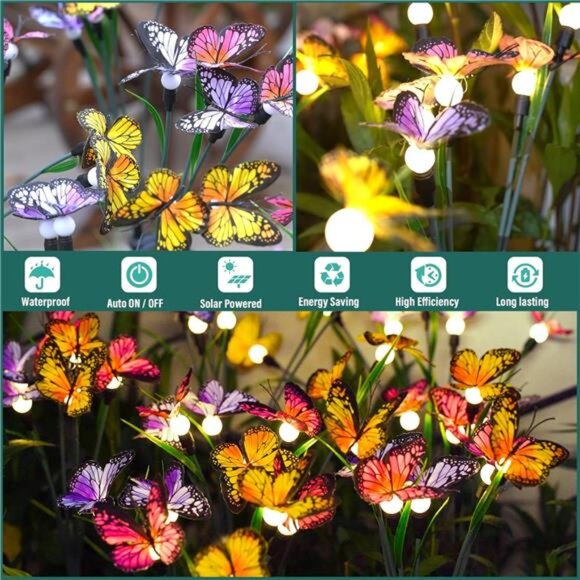 Solar Garden Lights - Newest Swaying Butterfly Light, Swaying in The Wind - Picture 3 of 7